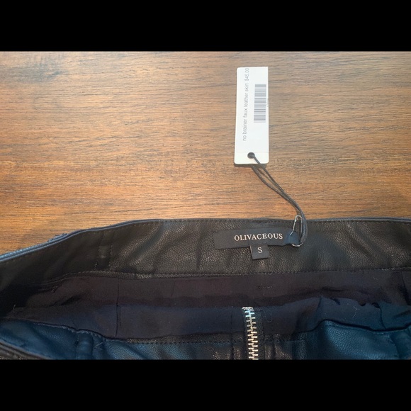 NWT Black Leather Boutique Skirt - Picture 5 of 5